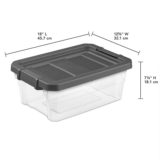 Sterilite Box Stacker Modular Clear 16QT 14723V06