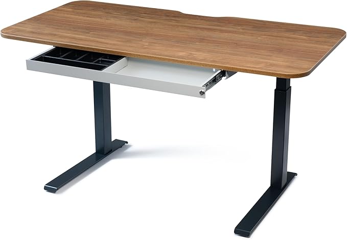 PERFECT POSTURE Under Desk Storage Drawer with Lock — Slim Pen & Pencil Drawer for Regular & Sit-Stand Standing Desks, Gray (33” x 9.4”)
