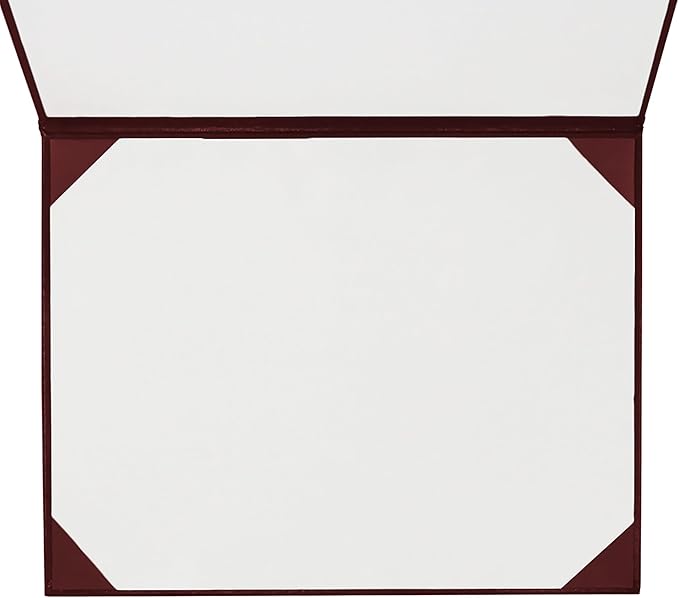 GraduationMall 8.5"x11" Smooth Padded Diploma Cover Certificate Holder Maroon,12-Packs