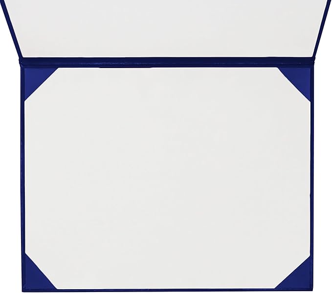 GraduationMall 8.5"x11" Smooth Padded Diploma Cover Certificate Holder Royal,2-Packs