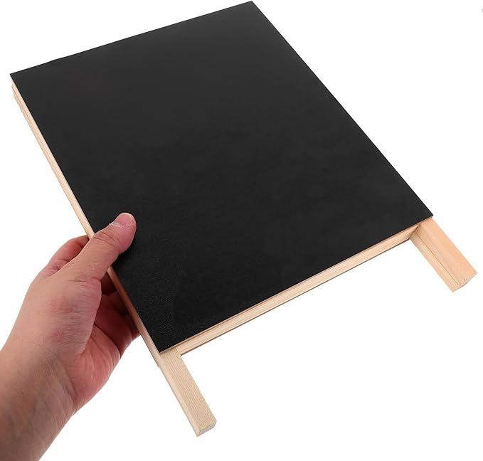 ADOCARN Double-Sided Standing Blackboard Small Chalkboard Message Board for Desk Home Office Commercial Use Reusable Desktop Display Sign