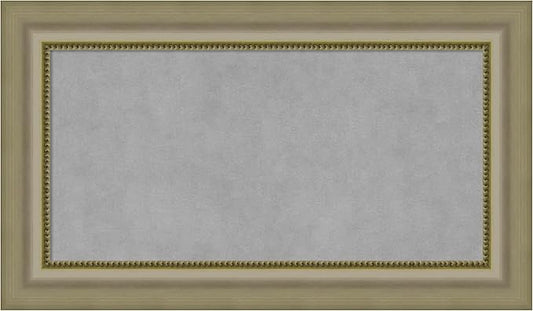 Amanti Art Silver Framed Magnetic Board 17x29 Small Vision Board for use with Magnets, 100% Metal Sheet to Display Items as Office Decor or for Home Organization in mudroom, Kitchen or Kids Room