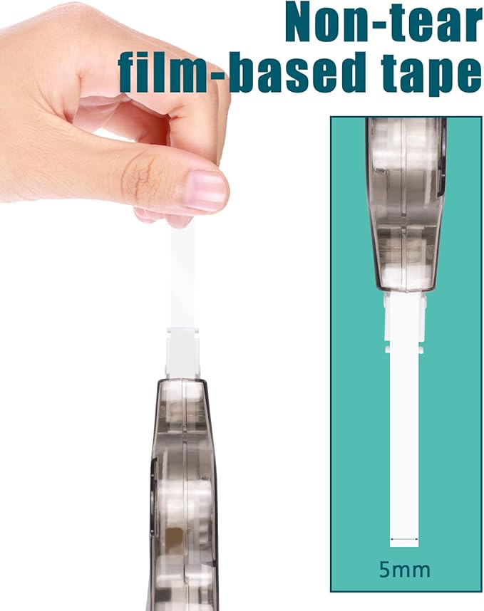 Lzerking Correction Tape, White, 6-Count, Make Instant Corrections With No Drying Time