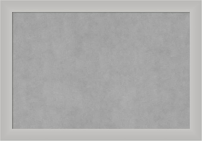 Amanti Art Silver Framed Magnetic Board 19x27 Medium Vision Board for use with Magnets, 100% Metal Sheet to Display Items as Office Decor or for Home Organization in mudroom, Kitchen or Kids Room