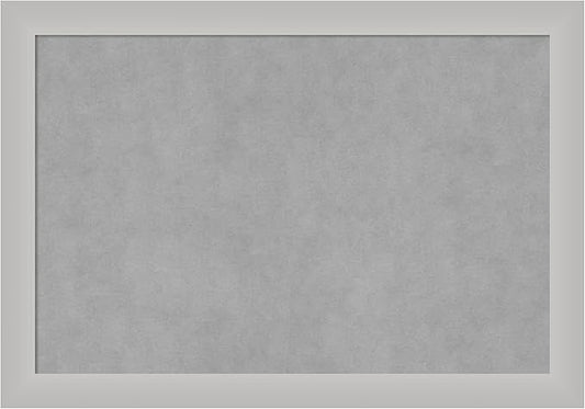 Amanti Art Silver Framed Magnetic Board 19x27 Medium Vision Board for use with Magnets, 100% Metal Sheet to Display Items as Office Decor or for Home Organization in mudroom, Kitchen or Kids Room