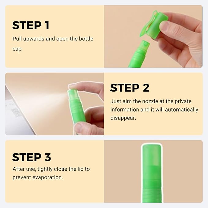 Hbbgdiy 5Pcs White Out Liquid Information Protection Correction Fluid for Thermal Paper Address Concealing Office Documents Privacy Cover Up Fast Dry Paper Correction Supplies