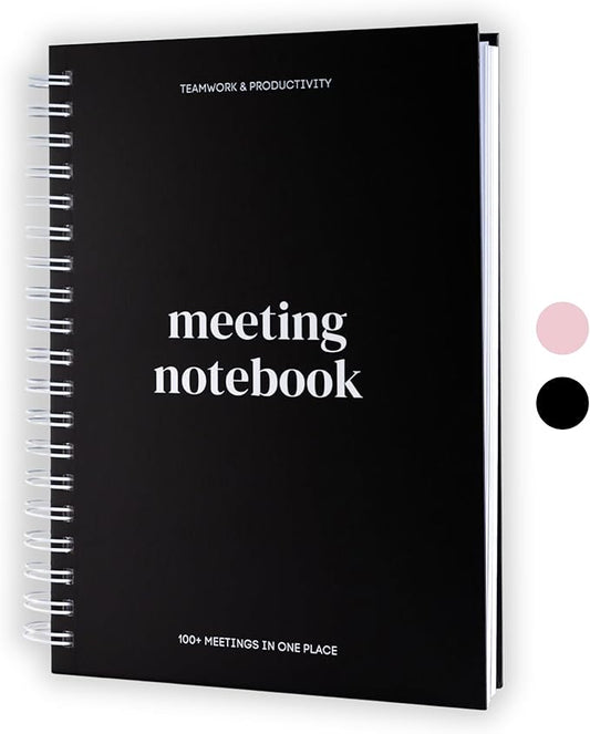 Lamare Meeting Notebook for Work Organization – Perfect Work Notebook for Note Taking, Meeting Planner and Office Supplies for Men & Women