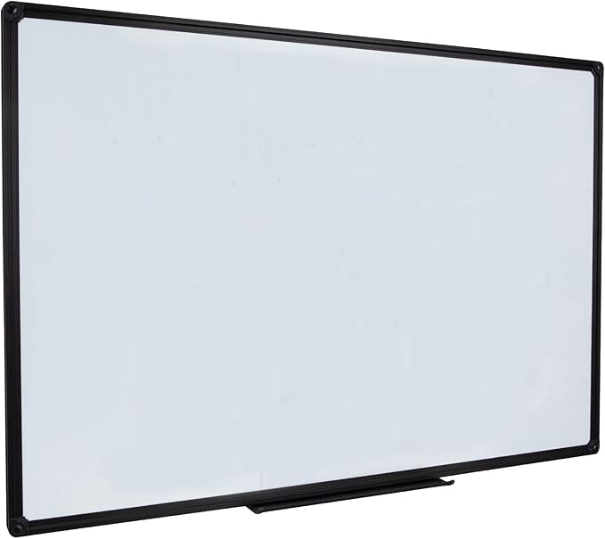 Dry Erase Board for Wall, 48 x 24 Inches Presentation Magnetic Whiteboard Office Collaboration, Classroom Teaching & Agile Management, Black Aluminum Frame