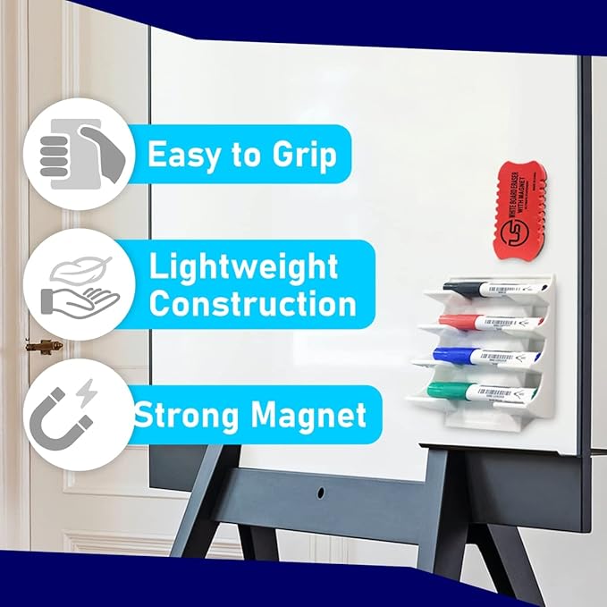 Dry Erase Eraser Magnetic Whiteboard Eraser 8 Pack White Board Erasers, Dry Erase for Whiteboard, Chalkboard and Glass