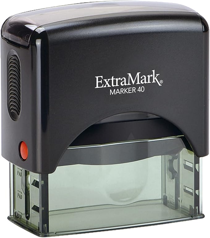 ExtraMark Return Address Stamp - Custom Self Inking Rubber Stamp - Personalized Stamp - Customizable Text with 15 Colors - Wedding Invitation & Housewarming Rubber Stamp