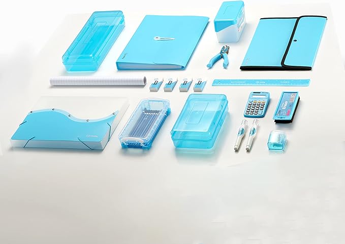 Enday Index Card Holder Blue, 3x5 Note Flash Card Organizer Case, Index Card File w/flip top, Notecard Recipe, Holder, Holds 250 Cards, Also Available in Purple, Red, Green, Grey, Pink (1 PC)