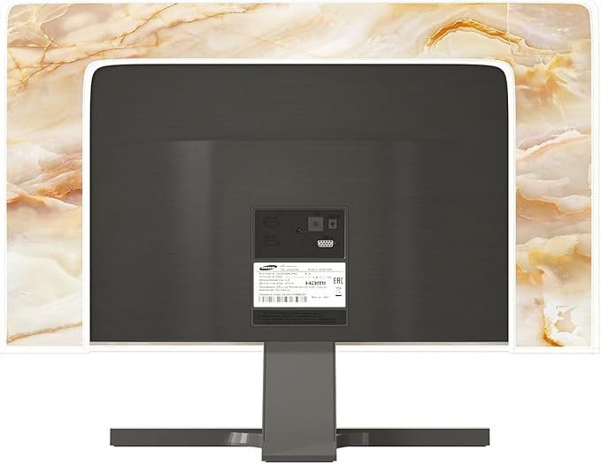 Baocicco Abstract Waterproof TV Screen Cover with Marble Design Aesthetic Television Covers for Xmas Decoration Anti-Static Dustproof Protective Cover for LED LCD OLED TVs 80 Inch