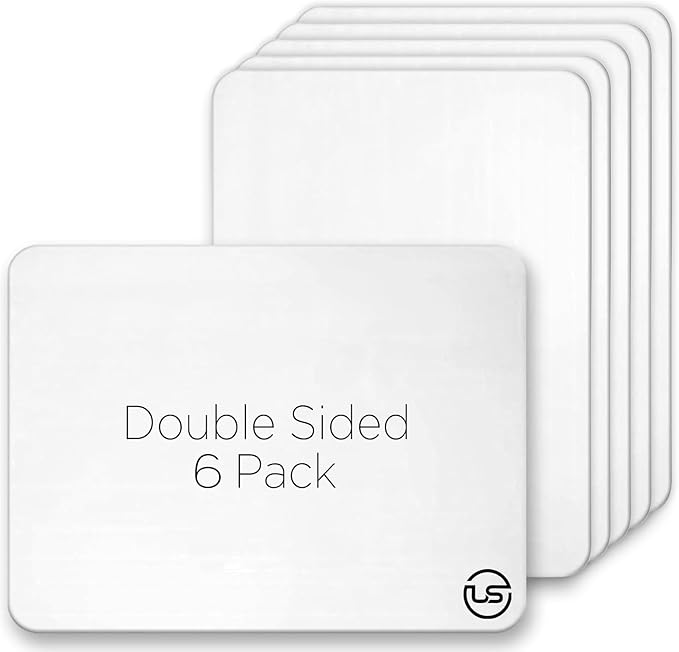 Small White Board, 9 x 12 Double Sided Dry Erase Lapboard for Kids, Office and Classroom