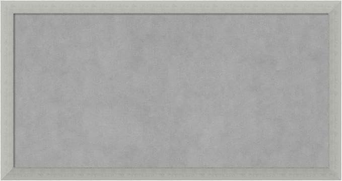 Amanti Art Silver Framed Magnetic Board 14x26 Small Vision Board for use with Magnets, 100% Metal Sheet to Display Items as Office Decor or for Home Organization in mudroom, Kitchen or Kids Room