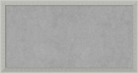 Amanti Art Silver Framed Magnetic Board 14x26 Small Vision Board for use with Magnets, 100% Metal Sheet to Display Items as Office Decor or for Home Organization in mudroom, Kitchen or Kids Room
