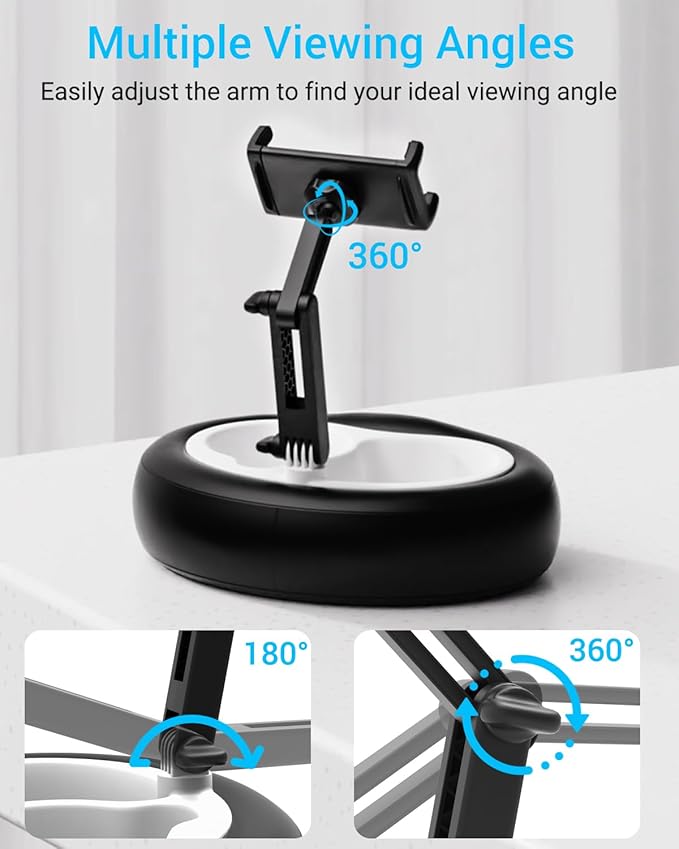 CANHET Tablet Leather Pillow Stand,【Stain-Resistant】 Tablet Holder with 2 Snack Bowl, Adjustable Pillow Stand for Lap/Bed/Couch/Desk, Fits 4-13" Kindle, iPad Pro Air Mini, Phone, Galaxy Z Fold