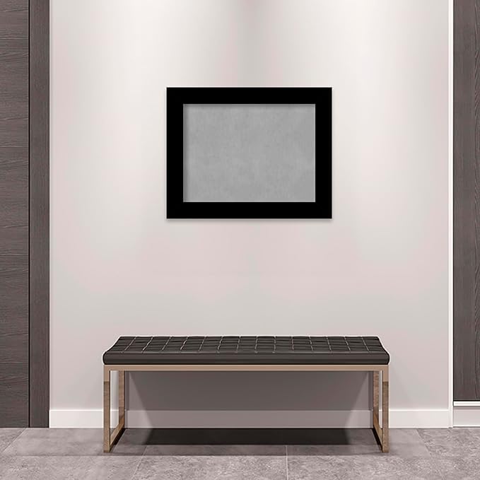 Amanti Art Black Framed Magnetic Board 23x29 Medium Vision Board for use with Magnets, 100% Metal Sheet to Display Items as Office Decor or for Home Organization in mudroom, Kitchen or Kids Room