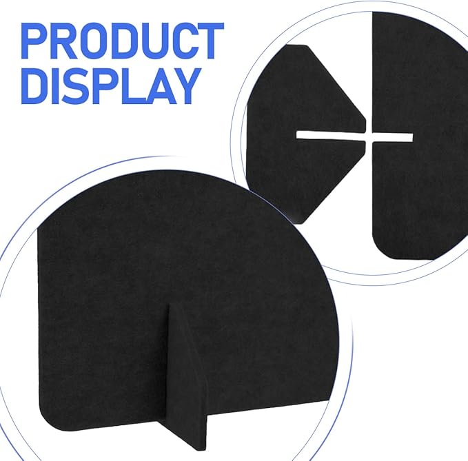 HOODANCOS 2pcs Felt Privacy Panel for Desktop Noise Reduction No Drill Installation Versatile Tabletop Separator for Office Classroom and Home Use