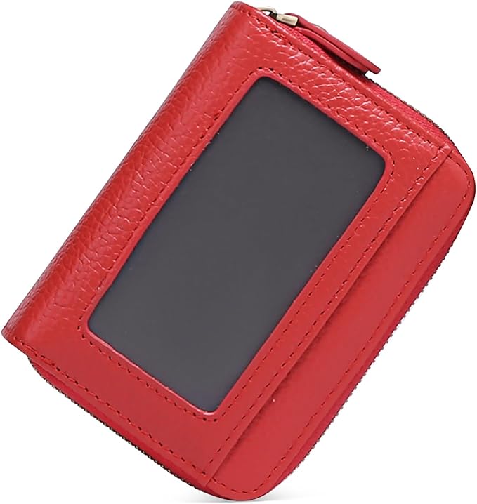 GOIACII Small Genuine Leather Wallet for Women, RFID Blocking Credit Card Holder Wallet
