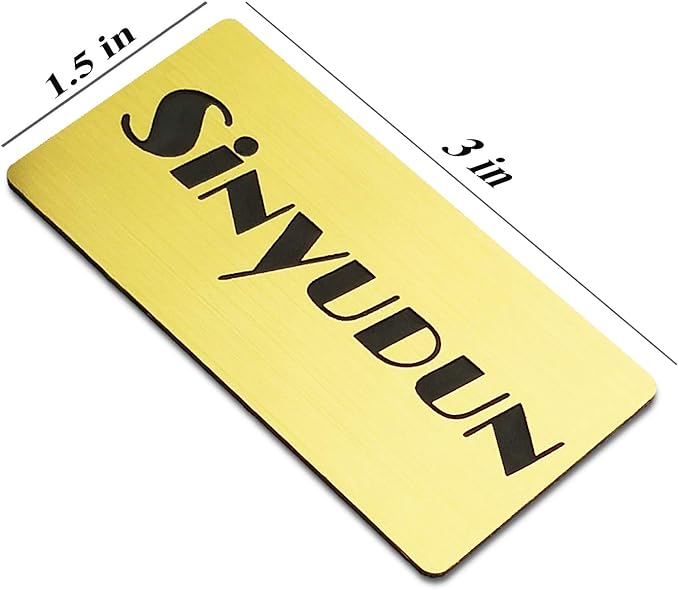 Custom Engraved Name Tag Badges for Business, Personalized Identification with Pin, Magnetic, Adhesive, or Blank Backing, 1.5"x3", White/Black Text