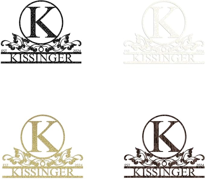 Personalized Metal Signs | Metal Name Sign | Split Letter Monogram | Home Decor Sign | Metal Wall Art | Last Name Sign | Outdoor Decor Sign | Personalized Wedding Gift | Housewarming Gift
