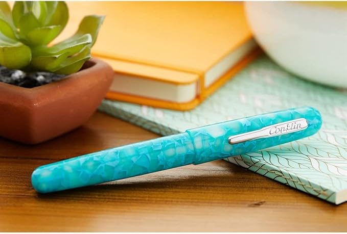 Conklin All American Fountain Pen in Turquoise Serenity – Extra Fine Nib, Elegant Design & Precision Craftsmanship – Ideal Gift for Professionals & Pen Collectors