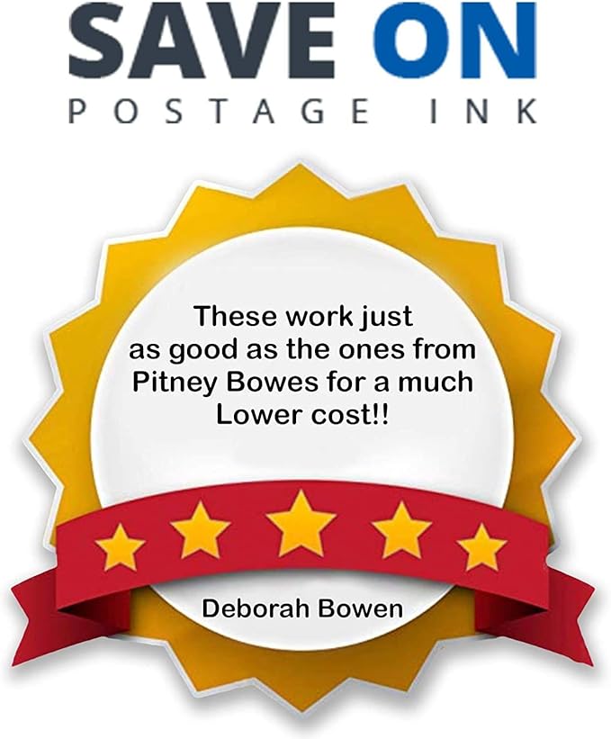 Save On Postage Ink Compatible PB 745-1 Direct Thermal Labels 4" X 6" Shipping Labels Compatible with PB J645, 1E03, 1E23 & 1E26 (4 Rolls)