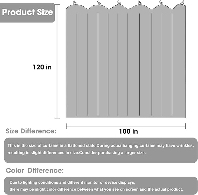 Cbsroro Room Divider Blackout Curtain Track Curtains Wall Dividers Panels Screen for Living Rooms Bedroom Office Privacy Partition Separation, W100 × L120 Inch,1 Panel, Black