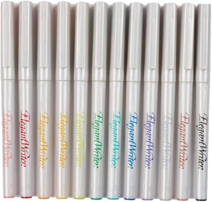 Speedball Art Products Elegant Writer Calligraphy Marker Set (12 Pack), 1.3mm (2821)
