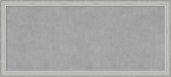 Amanti Art Silver Framed Magnetic Board 23x51 Oversize Vision Board for use with Magnets, 100% Metal Sheet to Display Items as Office Decor or for Home Organization in mudroom, Kitchen or Kids Room