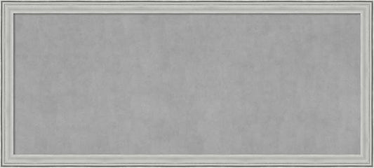 Amanti Art Silver Framed Magnetic Board 23x51 Oversize Vision Board for use with Magnets, 100% Metal Sheet to Display Items as Office Decor or for Home Organization in mudroom, Kitchen or Kids Room
