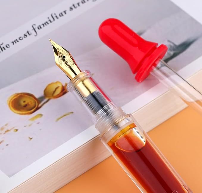 czxwyst Majohn Wancai 2.0 Mini Pocket-Size Eyedropper Fountain Pen (EF Nib 0.38mm, Transparent)
