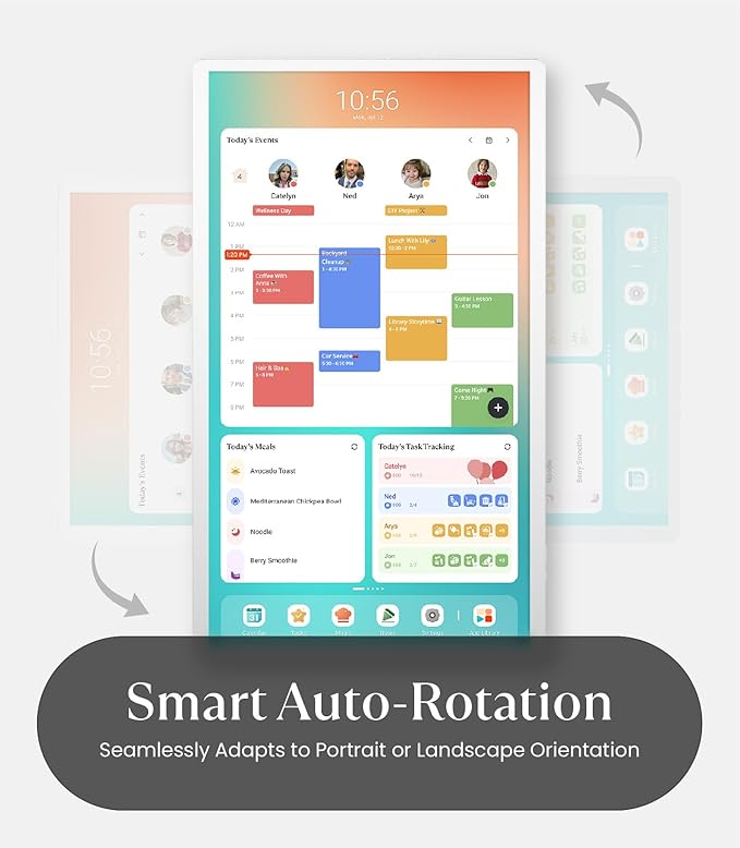 Cozyla Mate Calendar+ 2: 32" Digital Calendar Wall Touch Screen Chore Chart Customizable Dashboard Smart Electronic Display for Family Schedules Meal Plan All App Support Wall Mount Planner for 2026