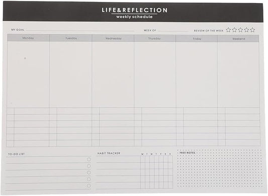 Generic 1 Book Work Goal Planning Notepad Weekly Planner - School Planner Notepad Work Task Organizer - Weekly Schedule Pad for Desk Organizer