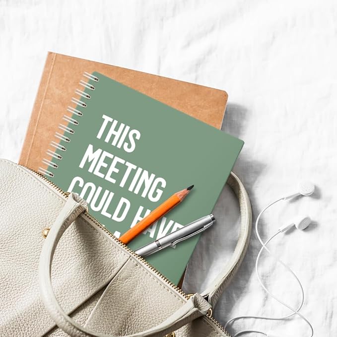XQLZY This Meeting Could Have Been A Fist Fight Green Spiral Notebook, Funny Corporate Humor Notepad, Office Sarcastic Humor Gifts for Men Women Coworker BFF Friend, Coworker Christmas Gifts