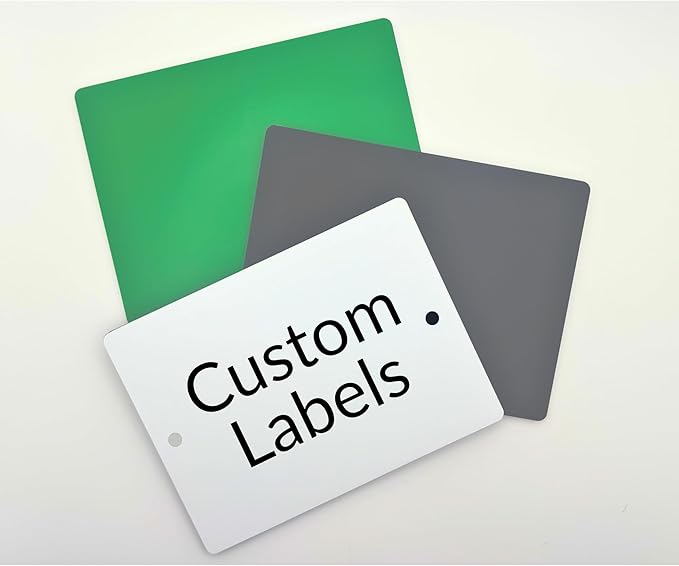 Custom Engraved Electrical Panel Labels with Mounting Holes – Durable 2-Tone Acrylic Breaker Box, Meter, & Equipment Tags – Electrical ID Plates & Utility Nameplates (3 INCH x 4 INCH)