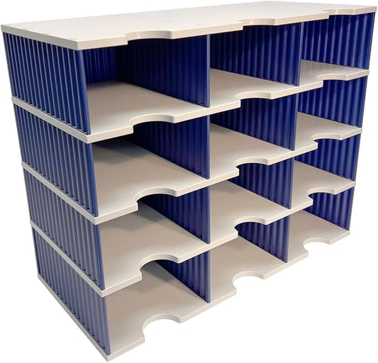 Ultimate Office TierDrop Jumbo 12-Compartment High-Wall Sorter - Sorts Documents, Forms & Mail - Durable Construction Features Expandable, Modular, No-Tool Assembly Design