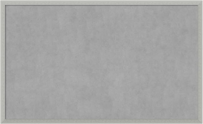 Amanti Art Silver Framed Magnetic Board 26x42 Large Vision Board for use with Magnets, 100% Metal Sheet to Display Items as Office Decor or for Home Organization in mudroom, Kitchen or Kids Room