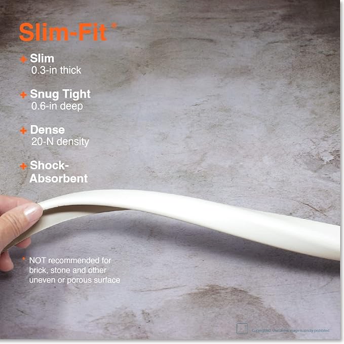 Roving Cove Slim-Fit Edge Protector for Baby Proofing (9ft Small Edge Only), Soft Rubber Foam Furniture Edge Bumper Guard, Desk Edge Cushion, 3M Adhesive, Oyster White (Off White)