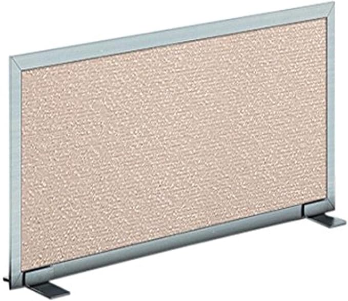 OBEX Acoustical Free Standing Privacy Screen, Cubicle Accessories Desk Privacy Panel, Desk Dividers for Office, Office Furniture Partitions Portable Sound Proof Dividers, 12" x 30", Overcast