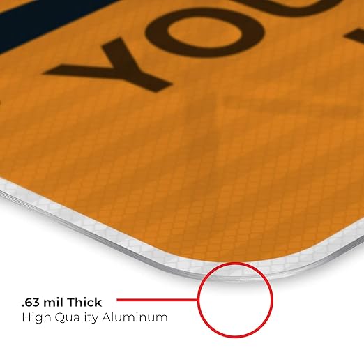 Custom Warning Sign, OSHA Sign, 12x18 Inches, 3M EGP Reflective .063 Aluminum, Fade Resistant, Indoor/Outdoor Use, Made in USA