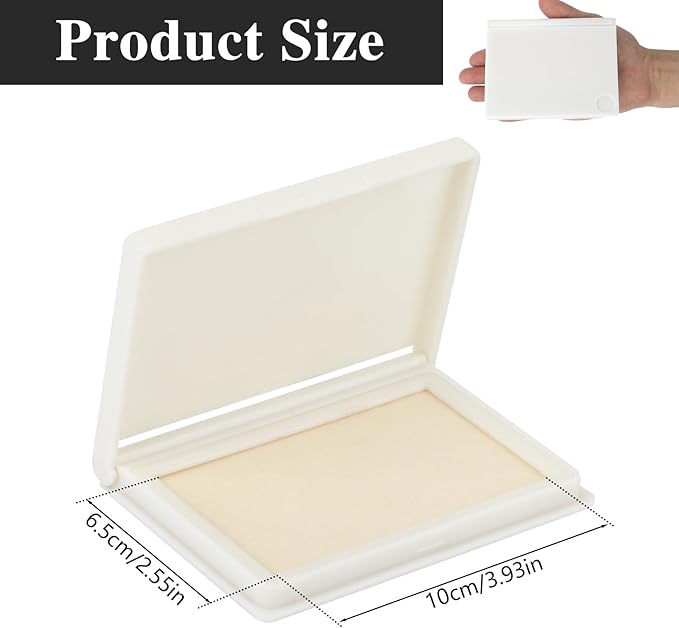 Dry Stamp Pad, 4 x 2.5 Inch Premium Quality Ink Pad for Stamps, All-Purpose Felt Pad for Office and Crafting, Works with Rubber and Clear Stamps