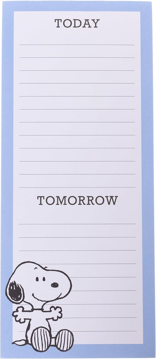 Graphique Happy Snoopy Notepad, 100 Tear-Away Sheets for Grocery, Gifts & To-Do Lists, Writing Pad for Fridge, Kitchen, Office, Fun Gift