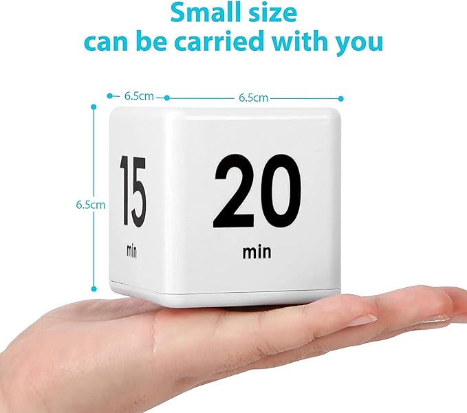 JOYIT Cube Timer - 15, 20, 30 and 60 Minutes Countdown Timer for Kitchen, Outdoor and Workout
