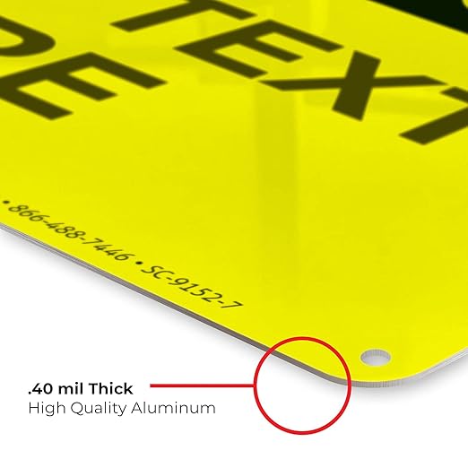 Custom Caution Sign, OSHA Sign, 10x7 Inches, Rust Free .040 Aluminum, Fade Resistant, Indoor/Outdoor Use, Made in USA by Signs