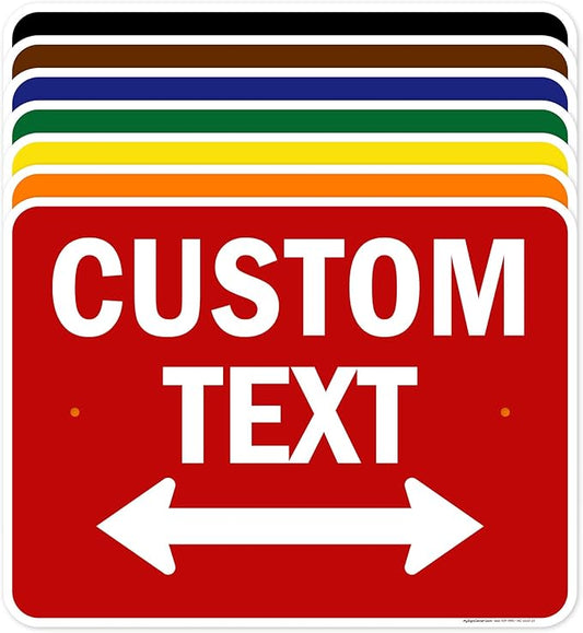 Custom Arrow,Custom Directional Sign, Two way Arrow,18x24 Inches, Rust Free .063 Aluminum, Fade Resistant, Made in USA by My Sign Center