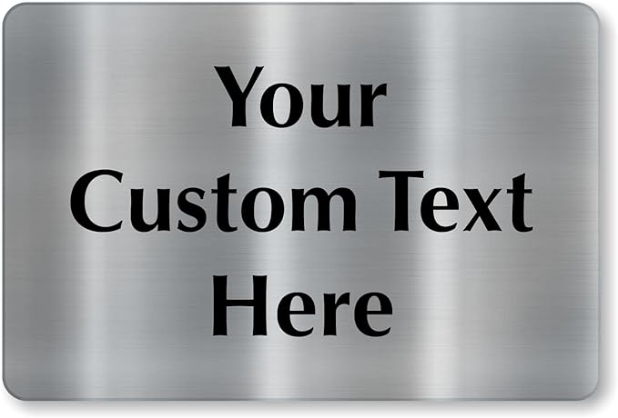 SmartSign Custom Steel Sign - 12" x 18", 40 mil Stainless Steel Metal, Personalized Engraved Sign for Business, Office, Door, Wall, Heavy-Duty Premium Engraved Steel Plaque, Silver and Black