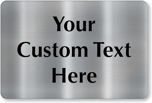 SmartSign Custom Steel Sign - 12" x 18", 40 mil Stainless Steel Metal, Personalized Engraved Sign for Business, Office, Door, Wall, Heavy-Duty Premium Engraved Steel Plaque, Silver and Black