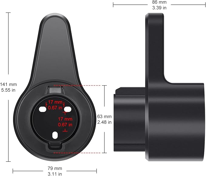 J&D EV Charger Holder for SAE J1772 Charger, EV Type 1 Plug Holder Wall Mount Charging Cable Organizer Wall Bracket Charger Holder for J1772 Connectors, Electric Car Charger Holster Dock