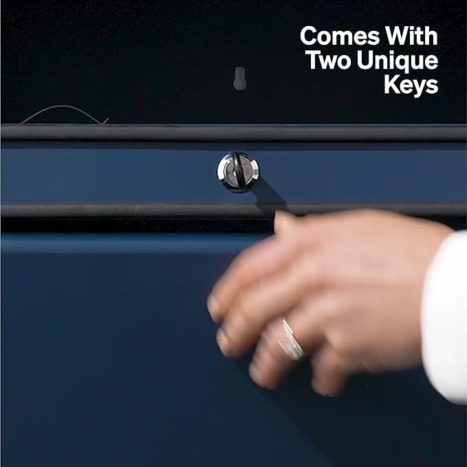 Wall Mount Mailbox - Large, Anti-Theft Locking Mailbox, Weatherproof Mailboxes for Outside The House, 18.5" H x 15" L x 7.5" D - Red